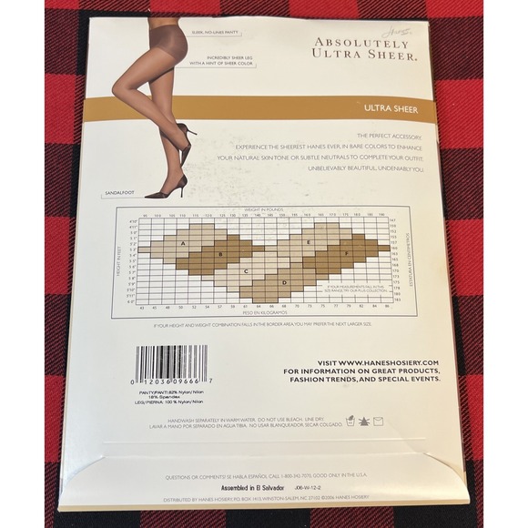 Hanes Absolutely Ultra Sheer Control Top Sandalfoot Sz C Pantyhose 707 Pearl - Picture 2 of 4